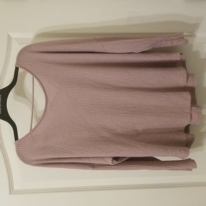 Charlotte Russe Waffle Knit Long Sleeve Top